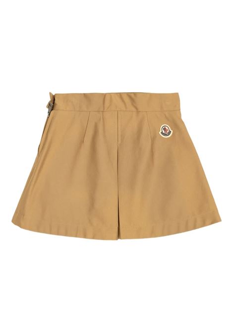 Beige Pleated Mini Skirt With Logo MONCLER ENFANT | 954-2D00003 598OP209